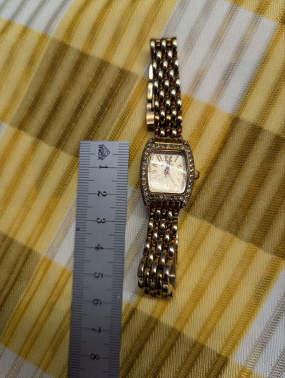 Pre-Owned Folli Follie Womens Watch WF5R142BP Rose Gold Crystal Bezel Bracelet Watch With Box