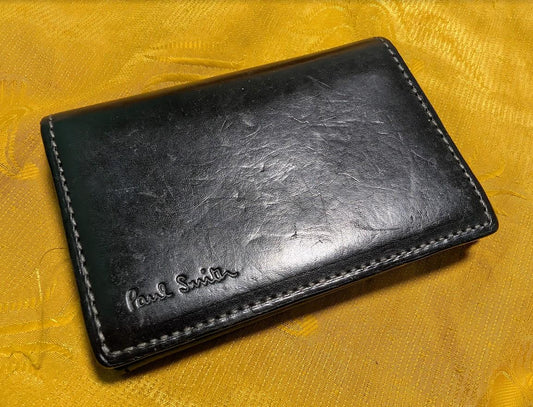 Paul Smith Vintage Pre-Owned Leather Wallet Black Classic Designer Bifold Rare Stylish Piece