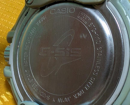 Vintage Pre-Owned Casio Baby-G G-Sis STG-110 Premium Line Watch, 40mm Silver Dial, 10 Bar, 186mm Bracelet, New Battery, Working Video, Rare Y2K Quartz