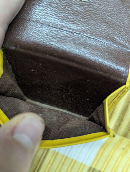 Vintage Pre-Owned Pilot TLPC-01 Yellow Leather Coin Purse Trender Leather Mini Snap Wallet Compact Designer Change Purse
