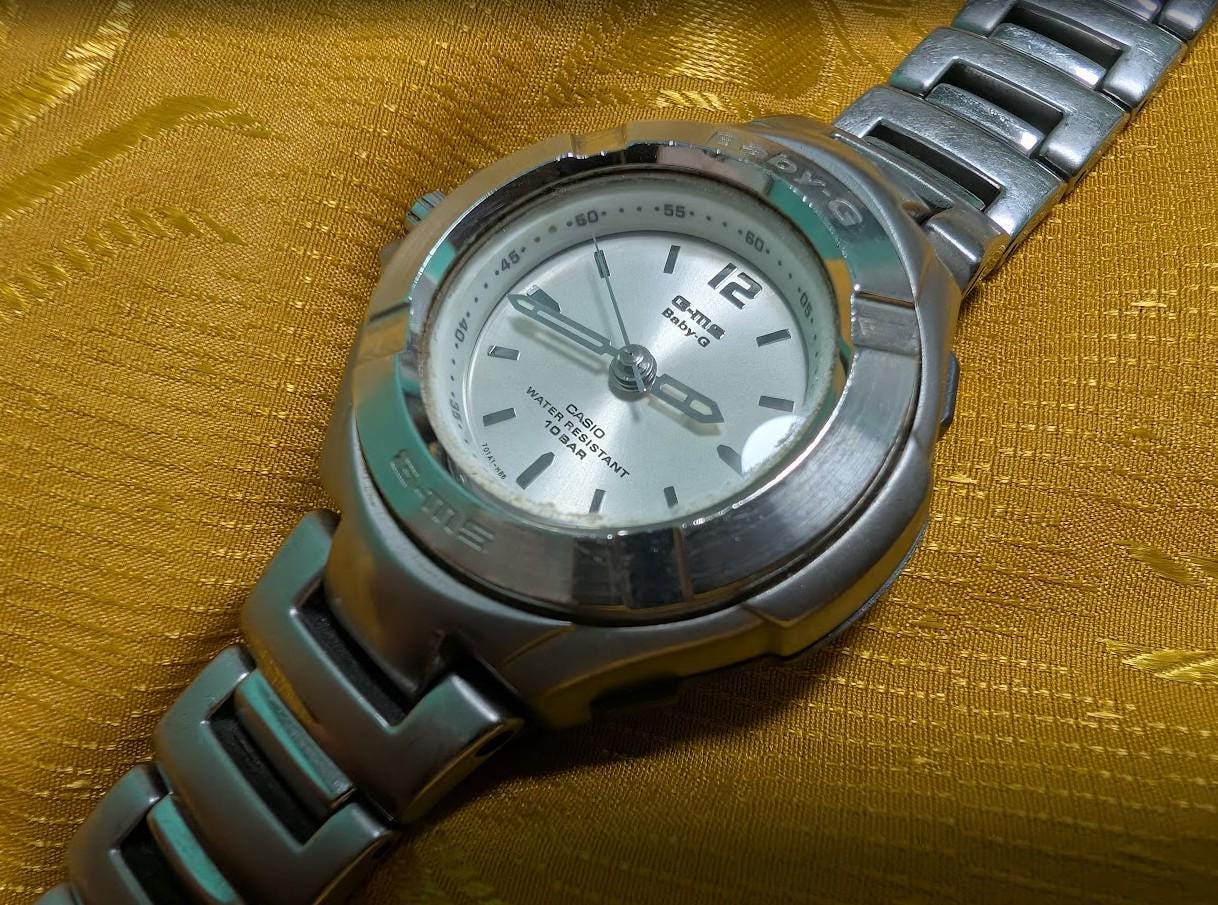 Vintage Pre-Owned Casio Baby-G G-MS MSG-502 Premium G-MS Series 40mm Steel Analog Watch New Battery Japan