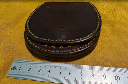 Vintage Pre-Owned Italian Leather Coin Purse – Vera Pelle – Handmade Artisan Wallet