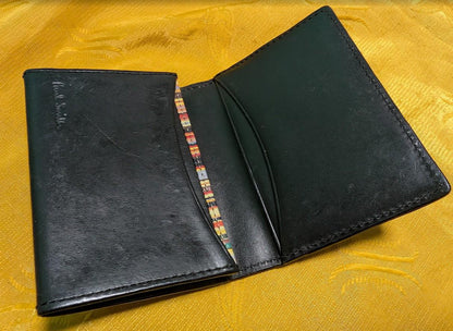Paul Smith Vintage Pre-Owned Leather Wallet Black Classic Designer Bifold Rare Stylish Piece