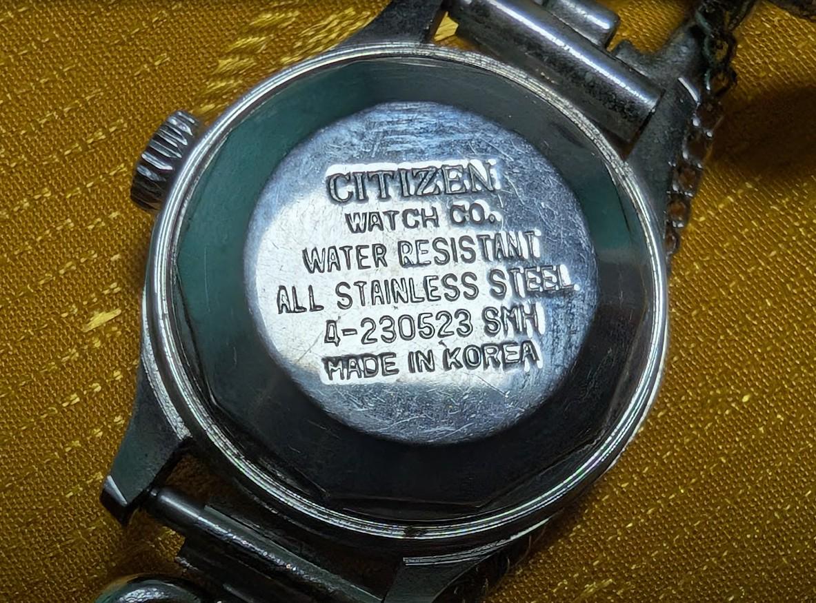 Citizen Vintage Pre-Owned Mechanical Women Watch 4 230523 Silver Tone Classic Elegant Dress Wristwatch.Case 23mm