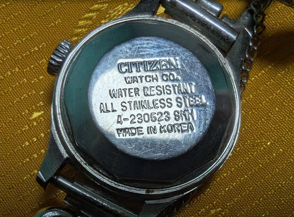 Citizen Vintage Pre-Owned Mechanical Women Watch 4 230523 Silver Tone Classic Elegant Dress Wristwatch.Case 23mm