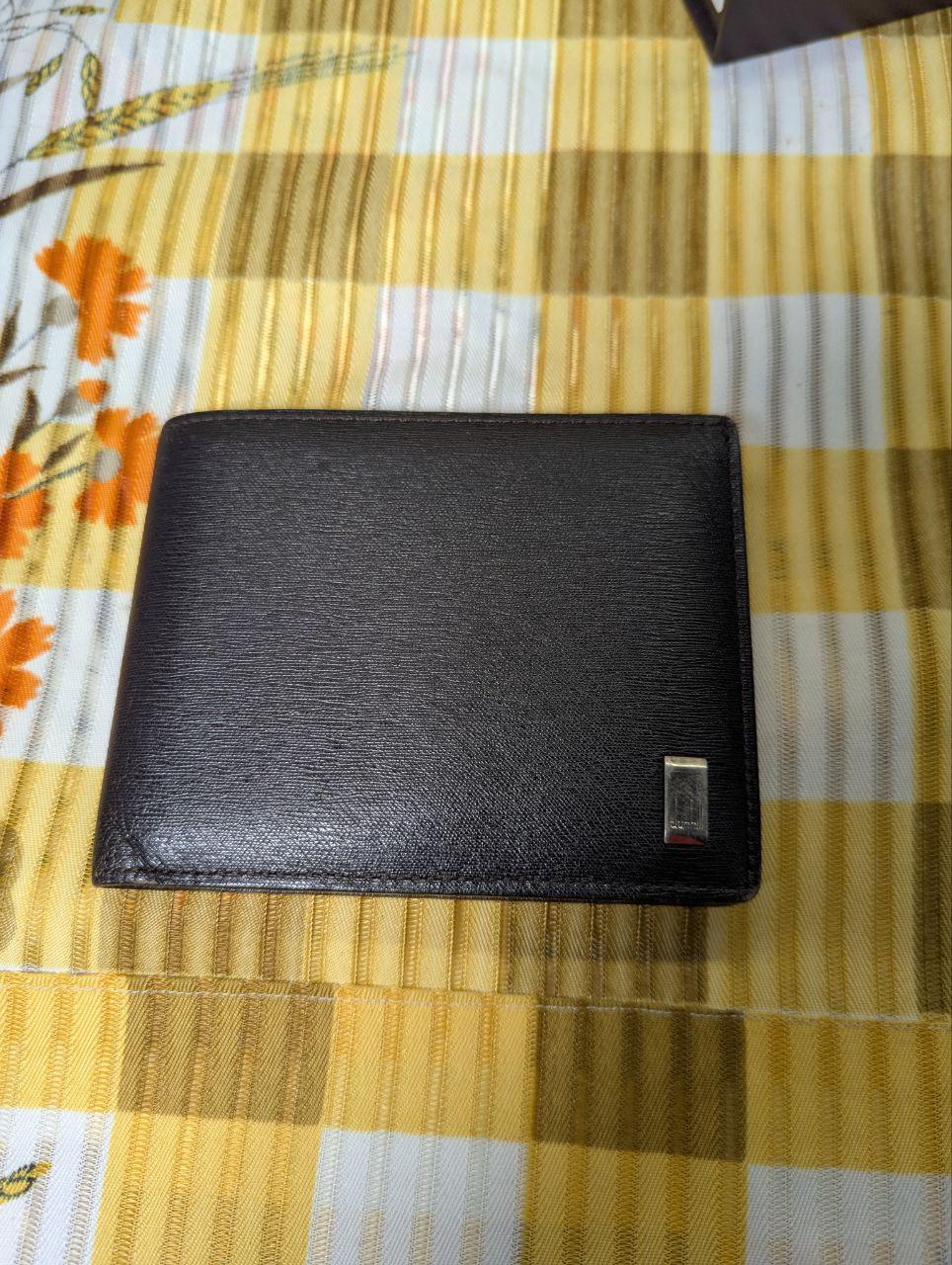 Vintage Pre-Owned Dunhill Sidecar Bifold Wallet FP3070E Dark Brown Leather Wallet Mens Wallet With Box Authentic