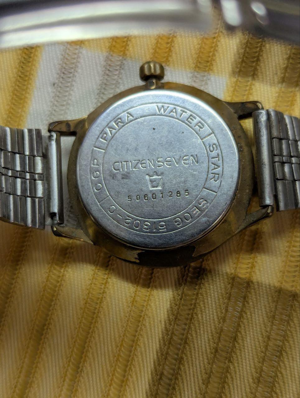 Vintage Pre-Owned Rare Citizen Seven 23 Jewels Para 40M Water Watch SE0G-51302-0 Day Date Japan Working