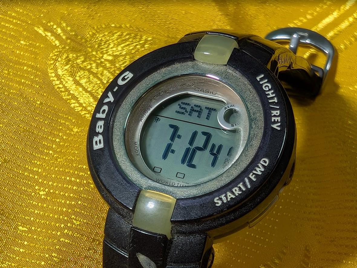 RARE Vintage Pre-Owned Casio Baby-G BG-1202 Digital Watch Black Womens Watch Vintage Casio Baby G Sport Watch New Battery Case 34mm