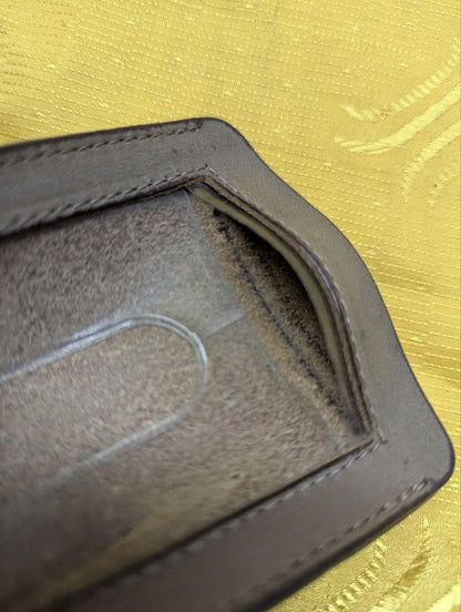 Pre-Owned IL BISONTE Men's Brown Leather Pass Case/Card Case