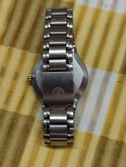 Vintage Pre-Owned Citizen Exceed Eco-Drive A735-H10457 Duratect Titanium Watch Pearl Dial Working Japan