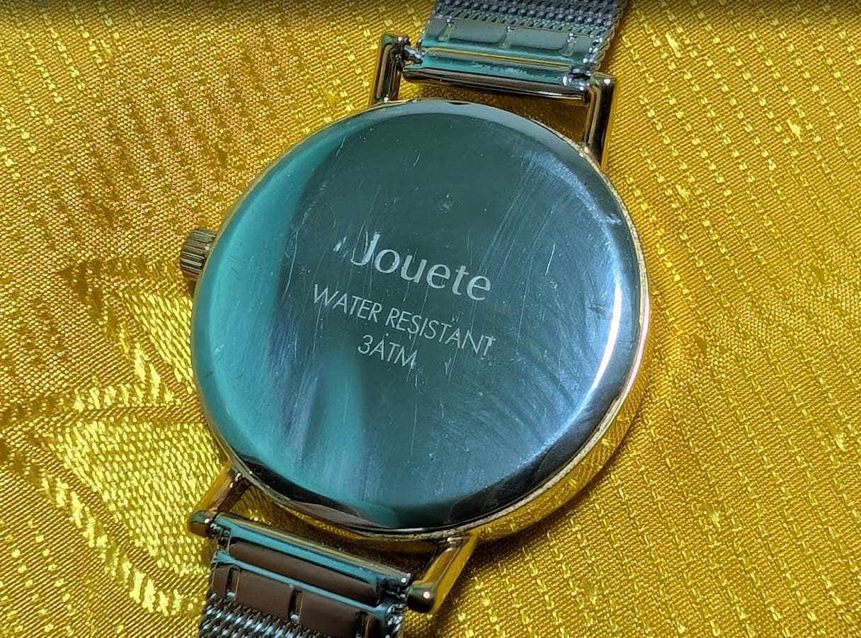 Pre-Owned Jouete Minimalist Watch 33mm Mesh Bracelet Silver Dial Quartz Elegant Unisex Wristwatch Slim Classic Design Working