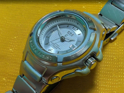 Vintage Pre-Owned Casio Baby-G G-Sis STG-110 Premium Line Watch, 40mm Silver Dial, 10 Bar, 186mm Bracelet, New Battery, Working Video, Rare Y2K Quartz