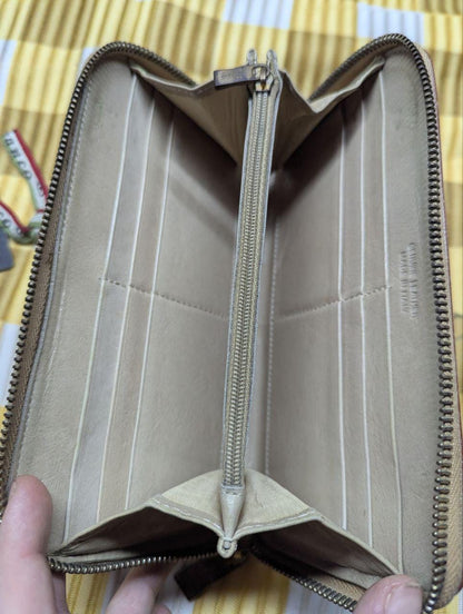 Authentic Vintage Pre-Owned Orobianco Long Wallet Made of Genuine Leather, Made in Italy