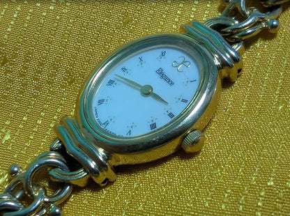 Rare Vintage Pre-Owned Citizen Elegance 2200-241266 Ladies Quartz Watch Original Bracelet White Dial Japan Working Dress Watch