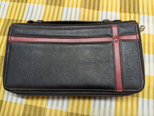 Pre-Owned Castelbajac Long big Wallet - with organizer and double zipp Black Leather