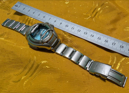casio baby-g msg-504 vintage Pre-Owned watch blue dial shock resist y2k japan rare womens sport watch .New battery