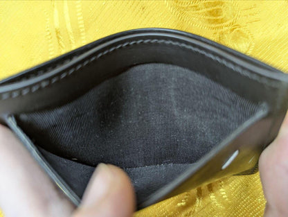 Pre-Owned Maison Margiela Leather Cardholder Wallet Black