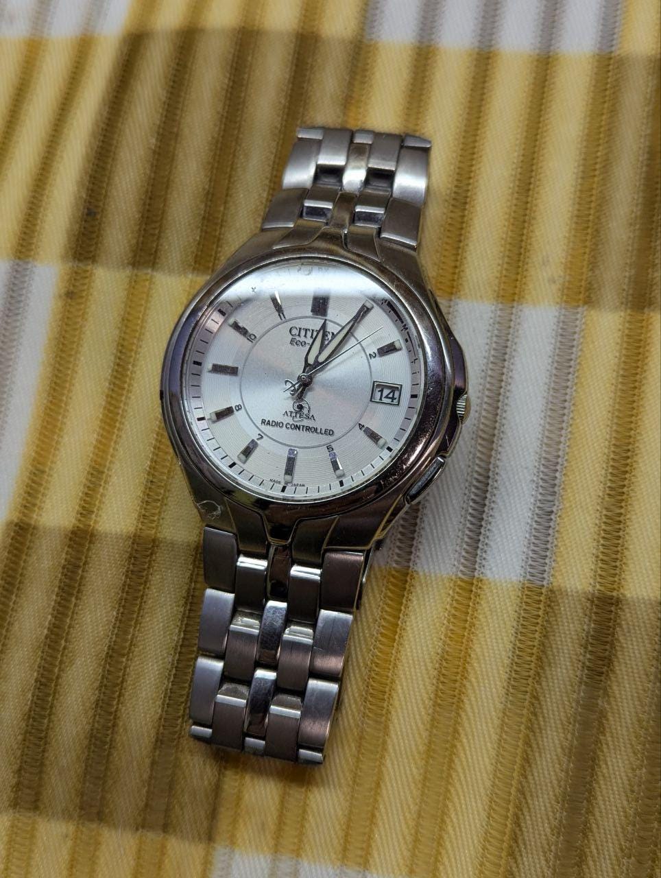Vintage Pre-Owned Rare Citizen Attesa H410-T007627 Eco-Drive Duratect Titanium JDM Radio Controlled Watch