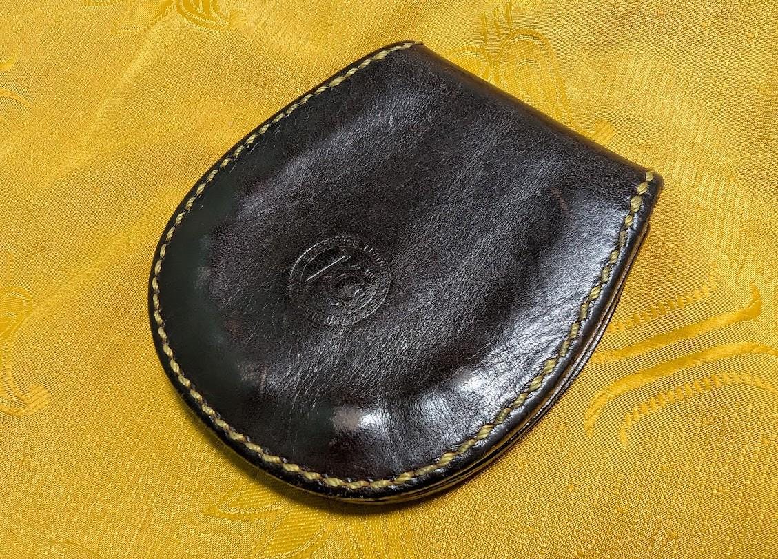 Vintage Pre-Owned Italian Leather Coin Purse – Vera Pelle – Handmade Artisan Wallet