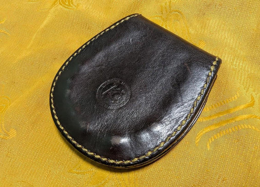 Vintage Pre-Owned Italian Leather Coin Purse – Vera Pelle – Handmade Artisan Wallet