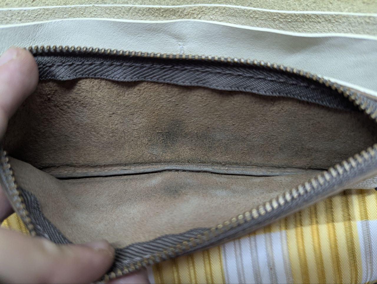 Handmade Lumiere Leather Long Wallet Ivory Brown Minimalist Wallet Genuine Leather Womens Wallet Pre Owned Artisan Made