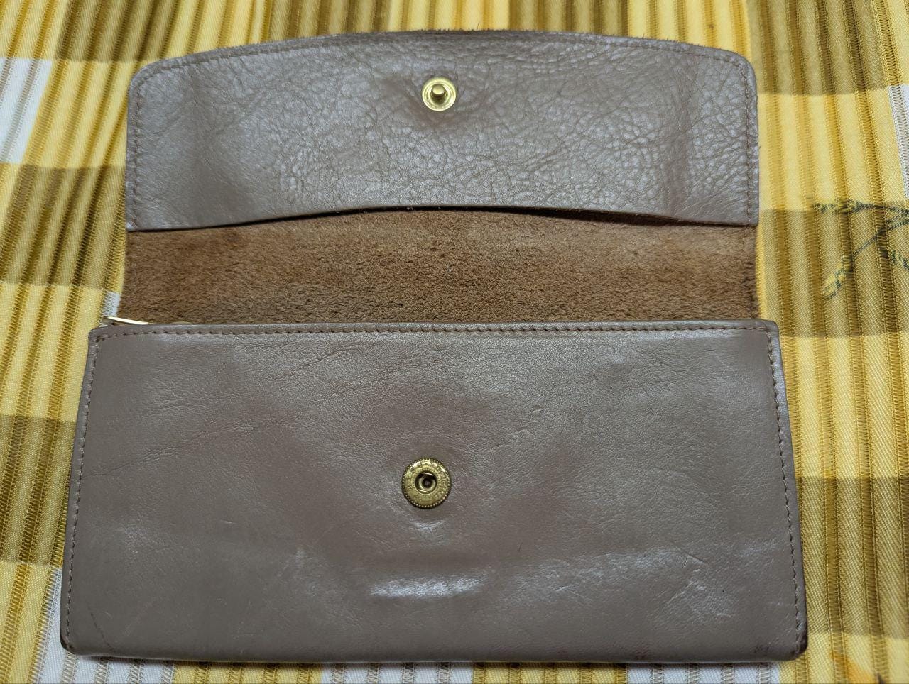 Il Bisonte Long Leather Wallet Brown Italian Vegetable Tanned Leather Used