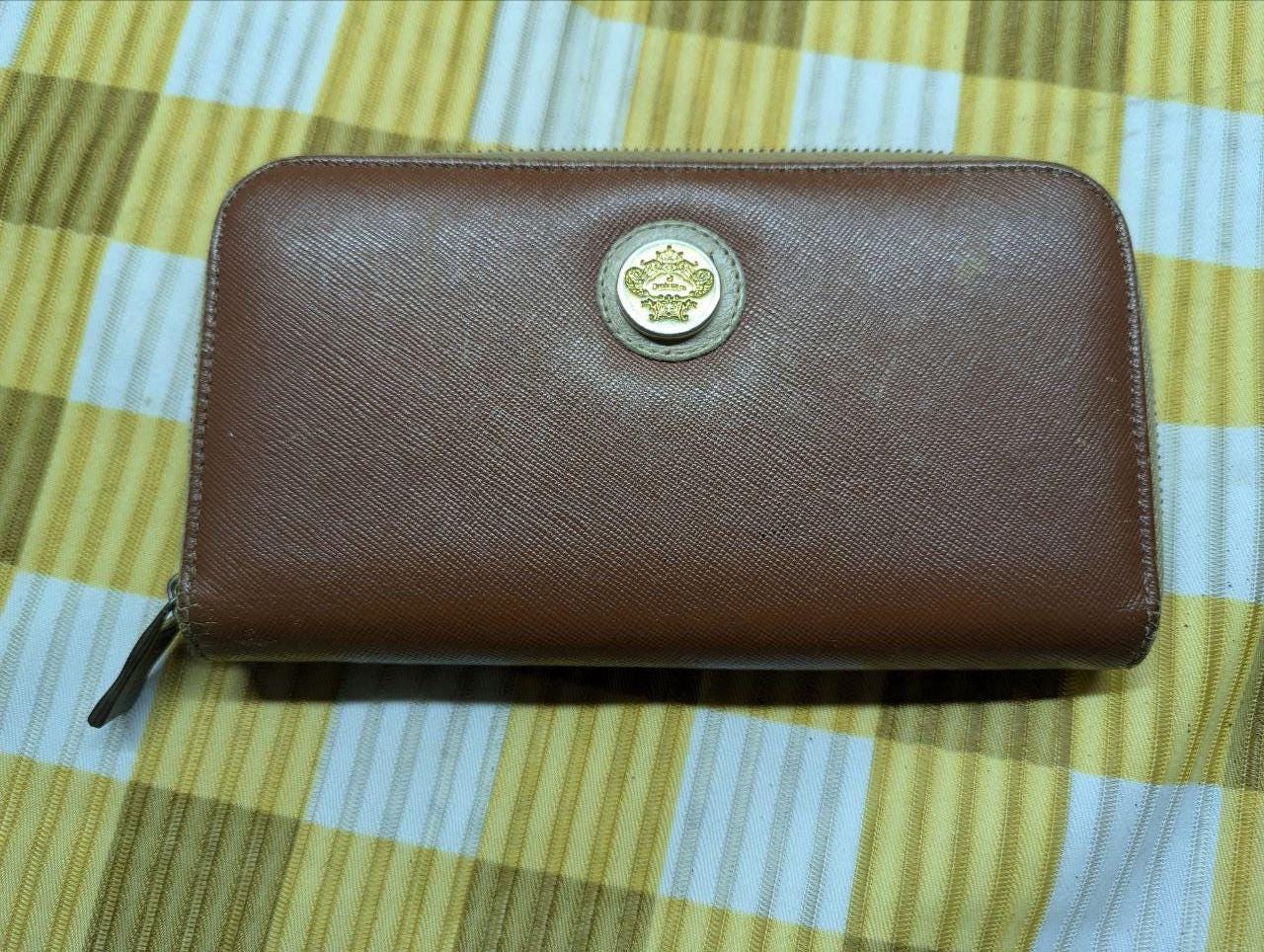 Authentic Vintage Pre-Owned Orobianco Long Wallet Made of Genuine Leather, Made in Italy