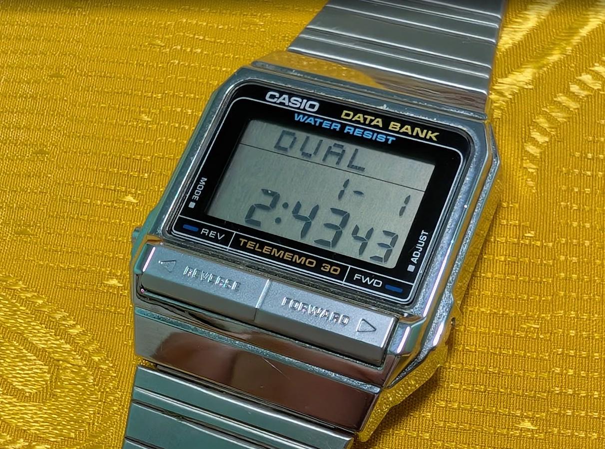 Vintage Pre-Owned Casio Data Bank DB-310 Telememo 30 Digital Watch New Battery Working Video Classic Calculator Era Rare