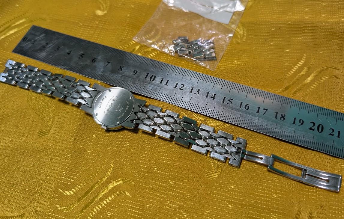 Pre-Owned Rare Marina B 3426 Swiss Made Women's Watch 27mm 6 Jewels Quartz Original Box Extra Bracelet Links New Battery Working