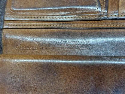 Pre-Owned Corbo Bifold Thin Long Wallet Genuine Leather Men'S