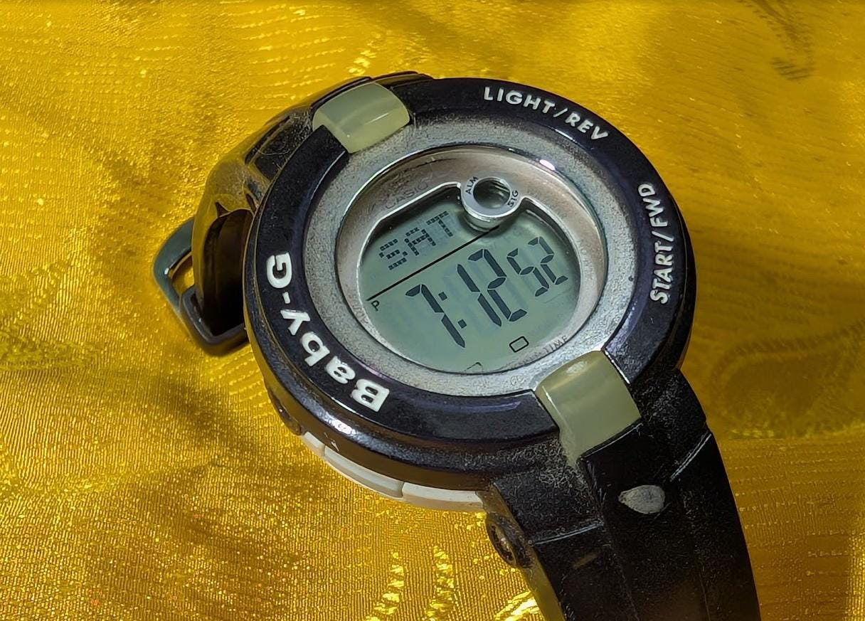 RARE Vintage Pre-Owned Casio Baby-G BG-1202 Digital Watch Black Womens Watch Vintage Casio Baby G Sport Watch New Battery Case 34mm