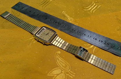 RARE Vintage Pre-Owned Seiko H357-509A Ana-Digi Quartz Watch, 30mm Square Case, Digital Display, New Battery, Working Video, Rare Japan Retro Gift