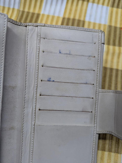 Vintage Pre-Owned Gucci GG Canvas Leather Wallet Beige Brown Monogram Wallet Designer Wallet Womens Wallet Authentic Italy