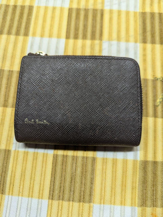 Pre-Owned Black Leather Bifold Key Case with coin holder Paul Smith
