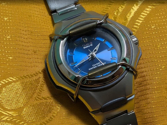 Casio Baby-G G-MS MSG-600 Premium Women Watch Steel Blue Dial 100M WR Luxury Sport Vintage Pre-Owned .New battery
