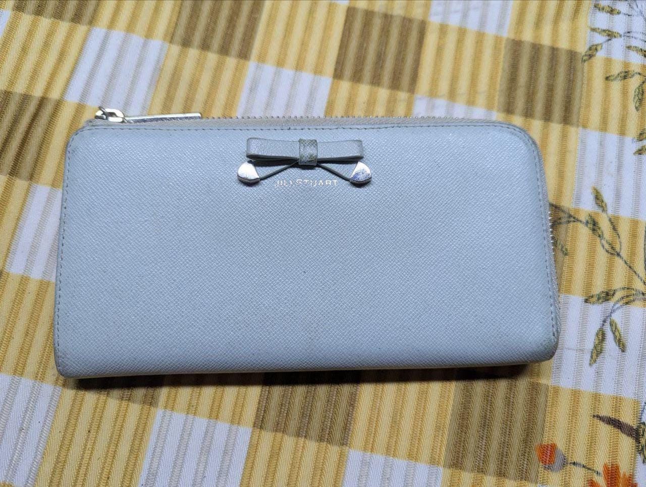 Pre-Owned Authentic Long women's wallet JILLSTUART light blue color