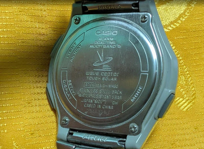 Vintage Pre-Owned Casio Wave Ceptor WVA-M480 Tough Solar Multi Band 5 Radio Controlled Watch