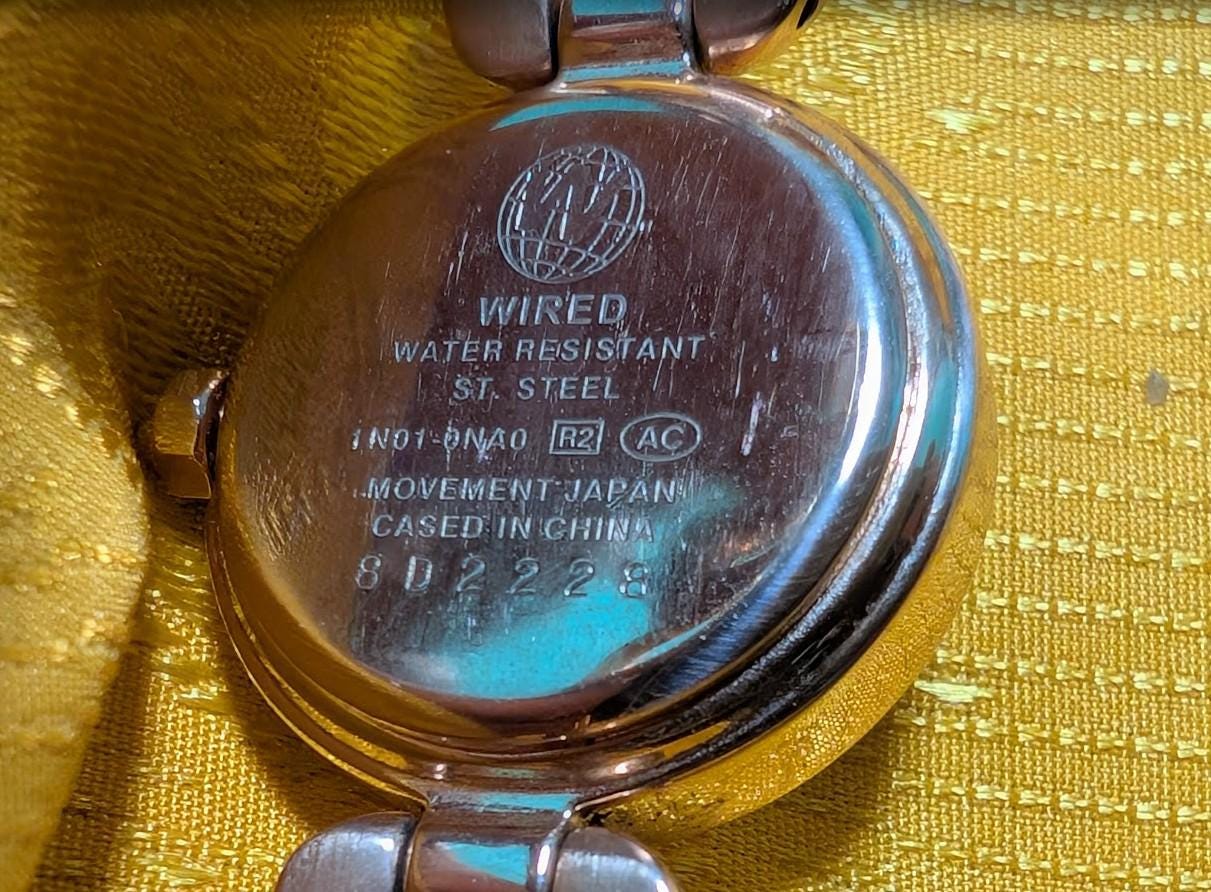 Pre-Owned Rare Wired by Seiko Watch – Artistic Crystal Dial – Designer Statement Piece