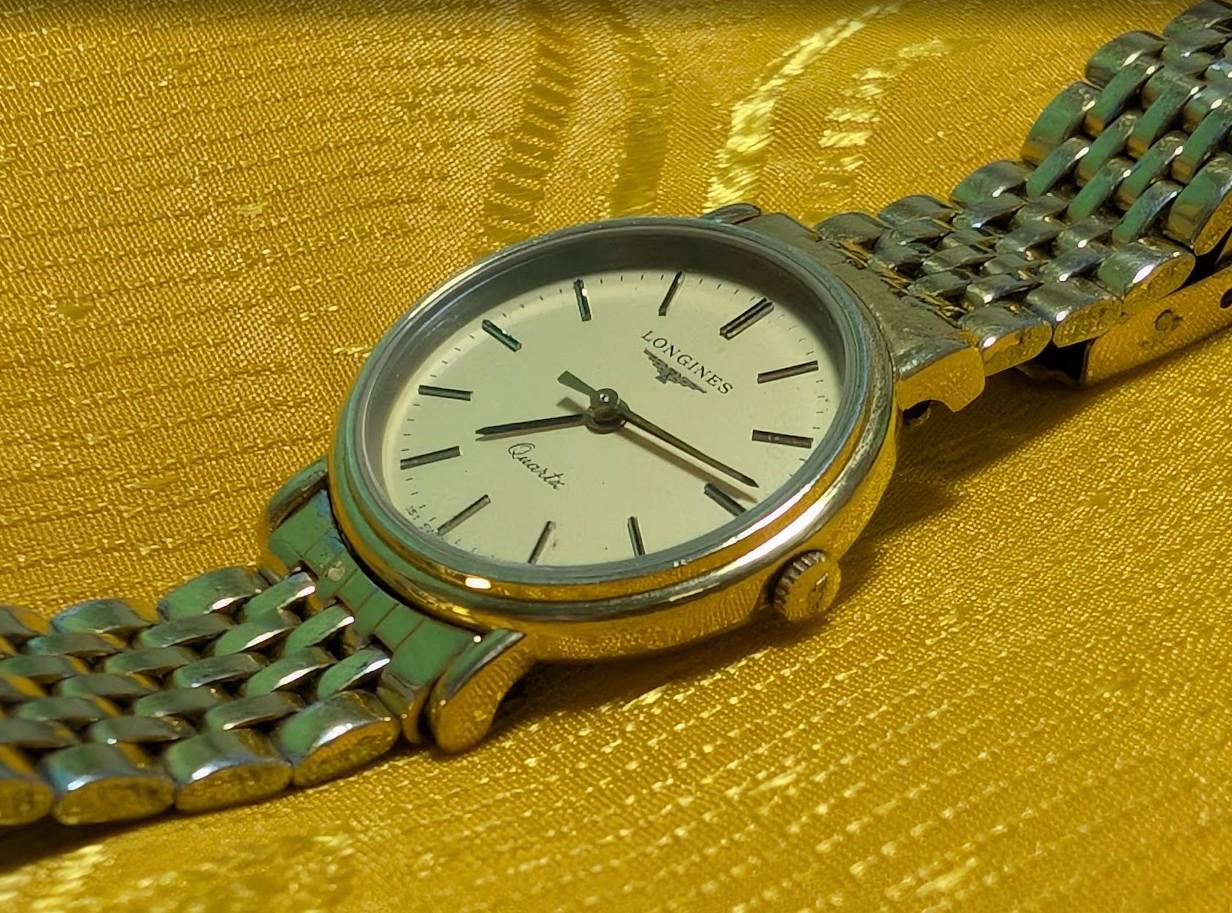 Vintage Pre-Owned Longines Quartz 9 Jewels Swiss Ladies Watch 23mm Steel Bracelet Working New Battery