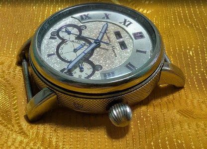 Vintage Pre-Owned Salvatore Marra Italy Automatic Watch Open Heart 40mm Mechanical Needs Crown Repair Working