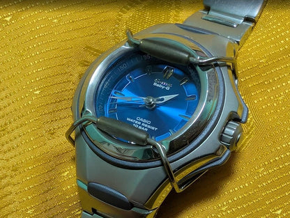 Casio Baby-G G-MS MSG-600 Premium Women Watch Steel Blue Dial 100M WR Luxury Sport Vintage Pre-Owned .New battery