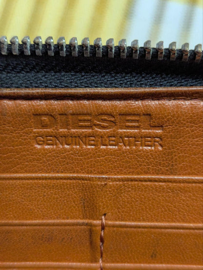 Vintage Pre-Owned DIESEL Long Wallet Black Solid
