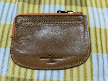 Creed Leather Zipper Coin Case Wallet Vintage Pre-Owned
