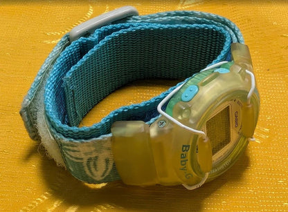 Vintage Pre-Owned Casio Baby-G BG-300 Digital Watch, 40mm Translucent Case, Green Backlight, Shock Resistant, 10 Bar, New Battery, Working Video