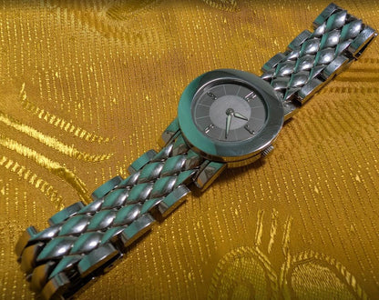 Pre-Owned Rare Marina B 3426 Swiss Made Women's Watch 27mm 6 Jewels Quartz Original Box Extra Bracelet Links New Battery Working