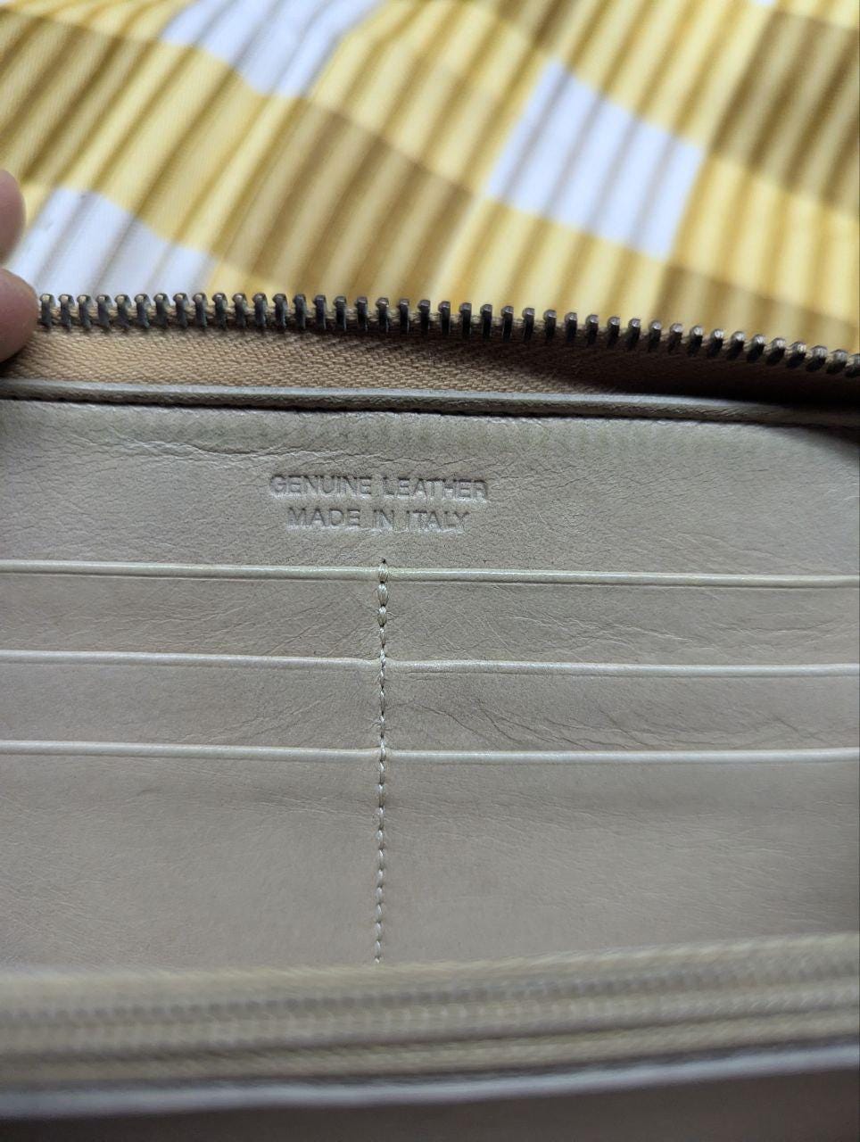 Authentic Vintage Pre-Owned Orobianco Long Wallet Made of Genuine Leather, Made in Italy