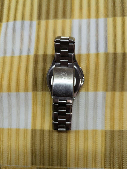 Vintage Pre-Owned Rare Citizen Attesa H410-T003788 Eco-Drive Titanium Radio Controlled Watch Silver Dial JDM Japan