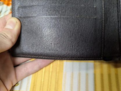 Vintage Pre-Owned Dunhill Sidecar Bifold Wallet FP3070E Dark Brown Leather Wallet Mens Wallet With Box Authentic