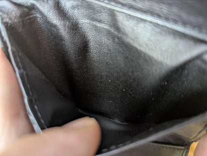 Pre-Owned Ashford card holder wallet Black Leather