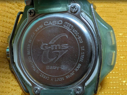 Casio Baby-G G-ms MSG-602 Vintage Pre-Owned Premium Women’s Watch 38mm Steel Bracelet Rare Y2K Japanese Design Working